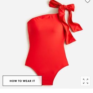 J. Crew Bow Shoulder Swimsuit